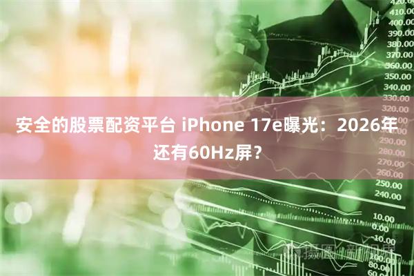安全的股票配资平台 iPhone 17e曝光：2026年还有60Hz屏？